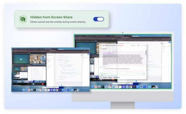 Hidden from screen sharing